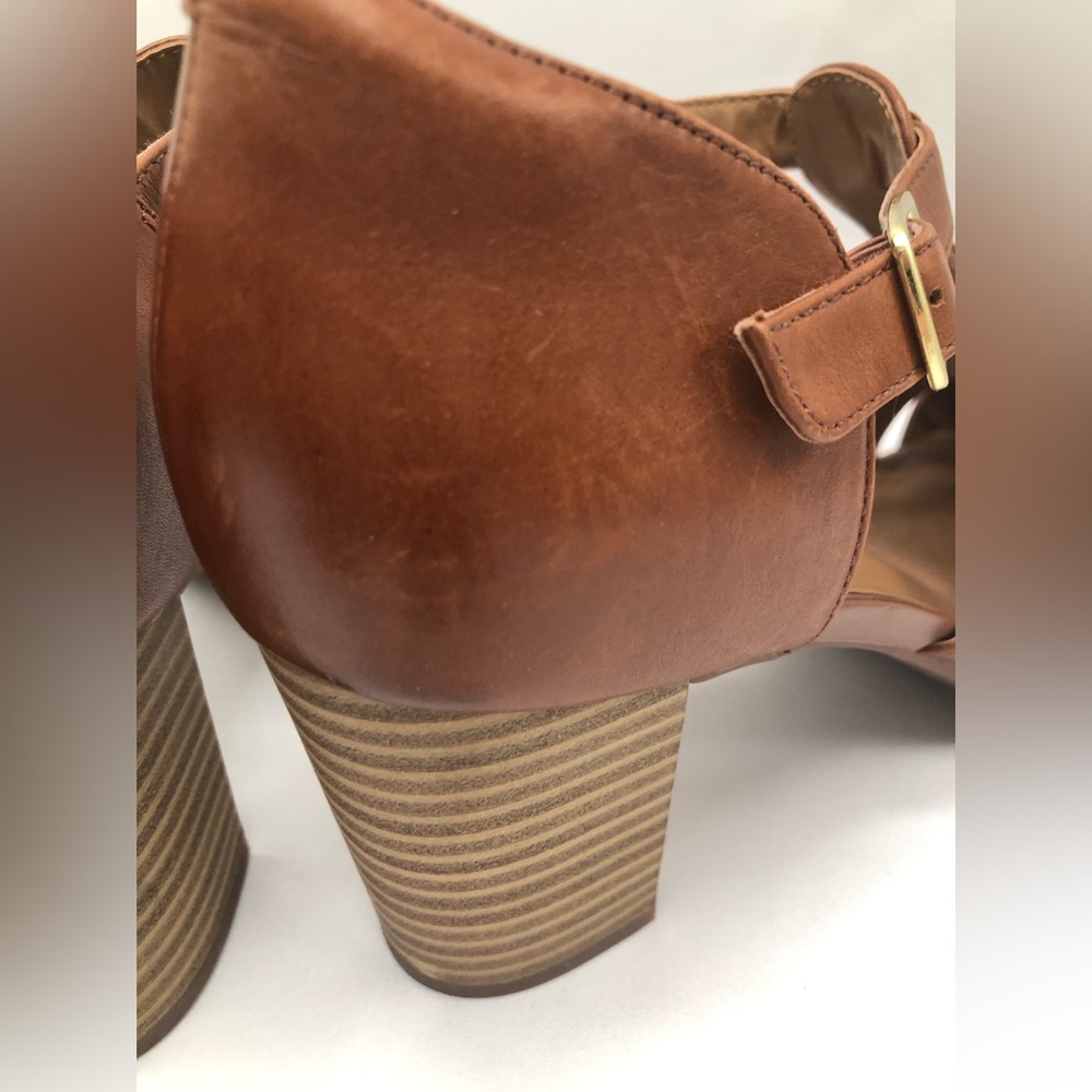 Clarks Artisan Sandals, Block Heel, Open Side, Br… - image 3